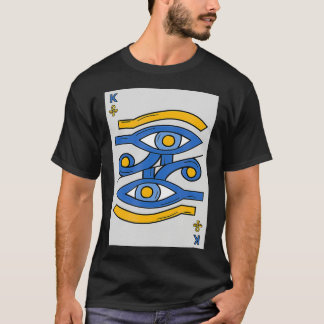 Camiseta Kemetism Play Card Black Egypt Eye of Horus Mel