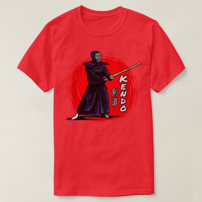 Camiseta Kendo Aikido Martial Arts Fighter (Frente do Design)