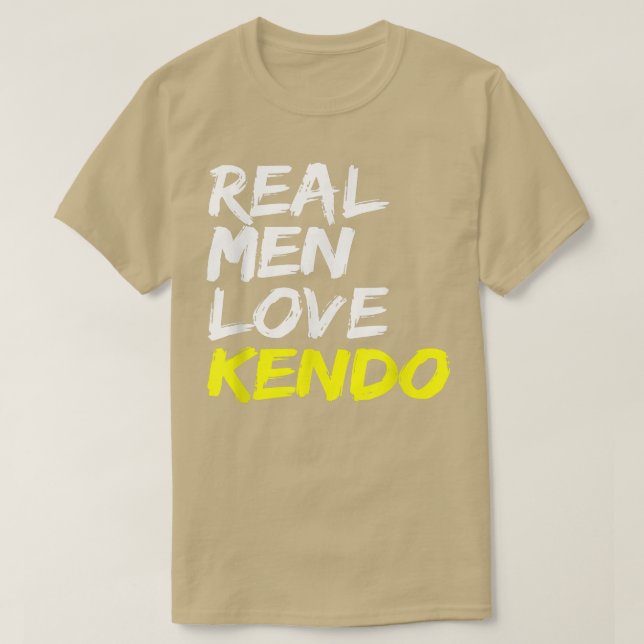 Camiseta Kendo Dizendo Design Japão Espada-Espada Homens Re (Frente do Design)