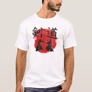 Camiseta Kendo Sun Kangi Kimono Dojo Japão Artes Marciais