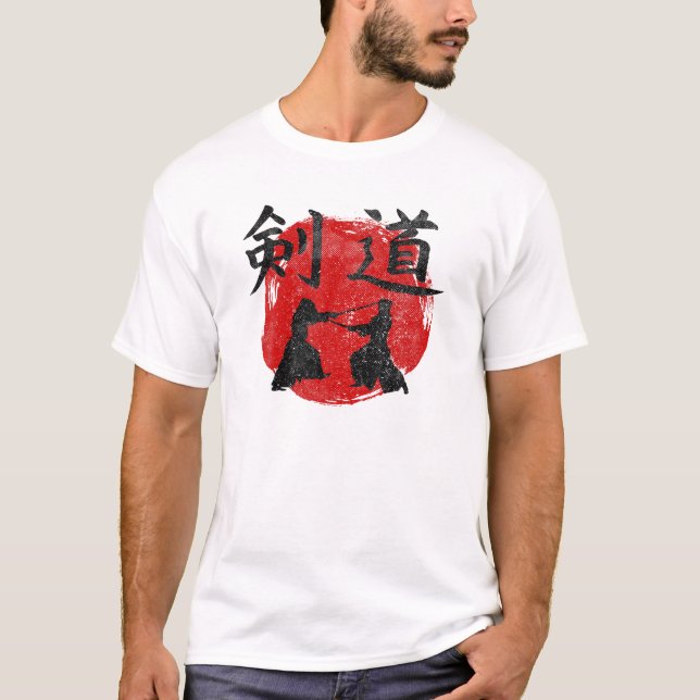 Camiseta Kendo Sun Kangi Kimono Dojo Japão Artes Marciais (Frente)