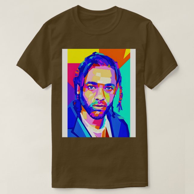 Camiseta Kendrick Lamar Rapper Wpap Art TSirt (Frente do Design)