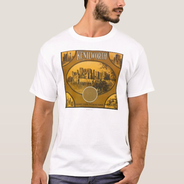 Camiseta Kenilworth LabelRiverside alaranjado, CA (Frente)
