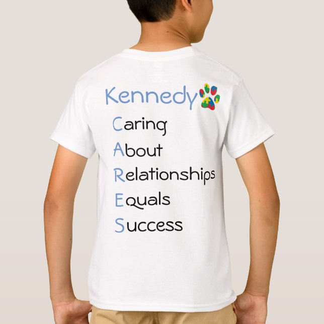 Camiseta Kennedy Autism Consciência (Verso)