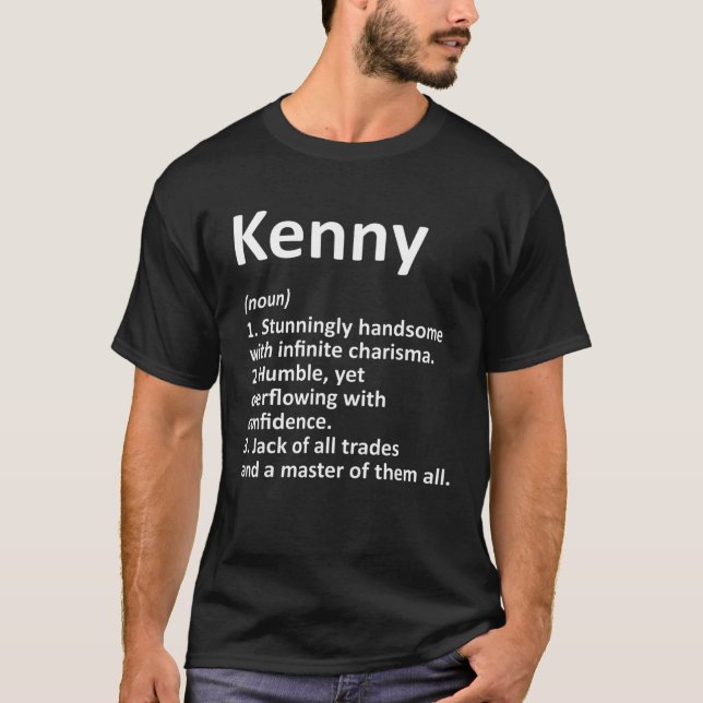 Camiseta KENNY Definição Nome Personalizado Funny Birthday (Frente)