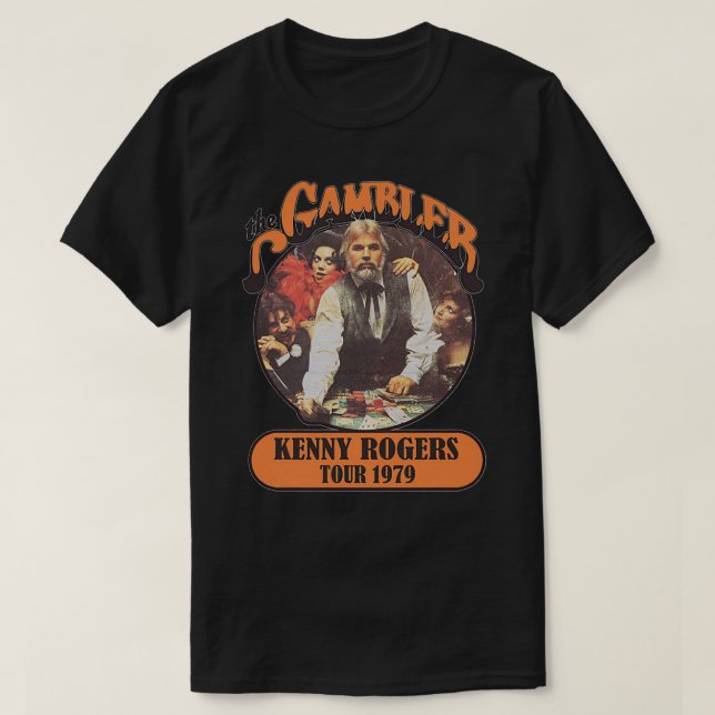 Camiseta Kenny Rogers T-ShirtThe Gambler (Frente do Design)