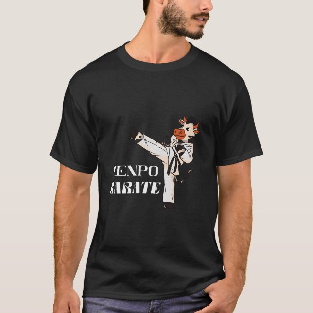 Camiseta Kenpo Karate Cow Mial Kempo Karate Japanese Fighti (Frente)
