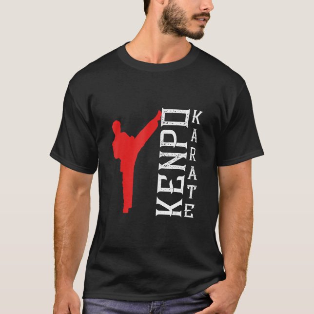 Camiseta Kenpo Karate Japonês Defensor Combatendo Artes Mar (Frente)