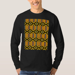 Camiseta Kente Cloth Impressão da África Tribal Kente Artw