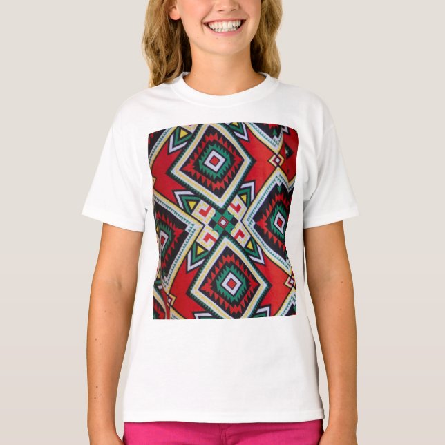 Camiseta Kente Geometric Tapestry (Frente)