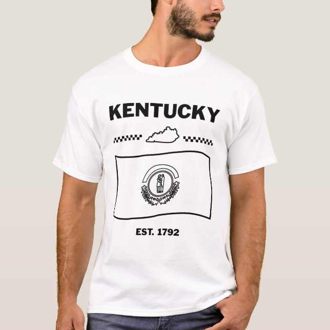 Camiseta Kentucky flag USA (Frente)