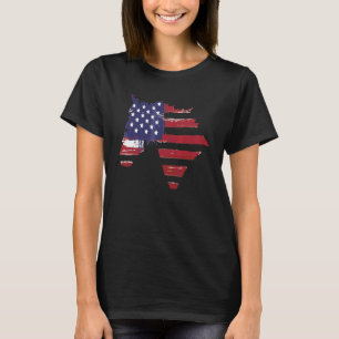 Camiseta Kentucky Horse Racing Horse American Flag