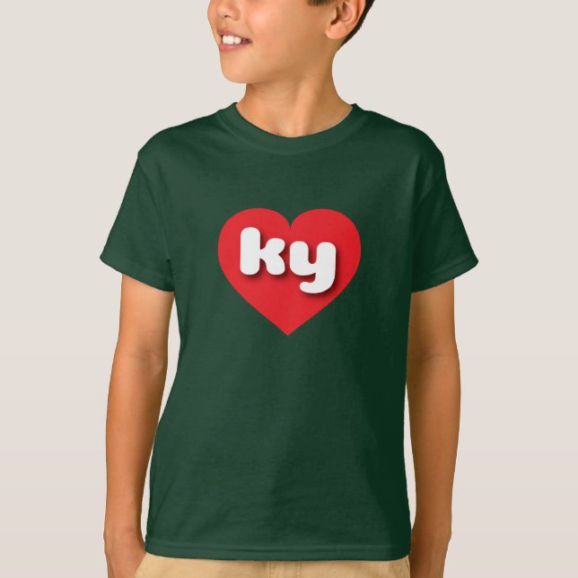 Camiseta Kentucky Red Heart - Eu amo ky (Frente)