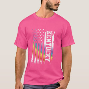 Camiseta Kentucky United States aflita Rainbow w US Fla