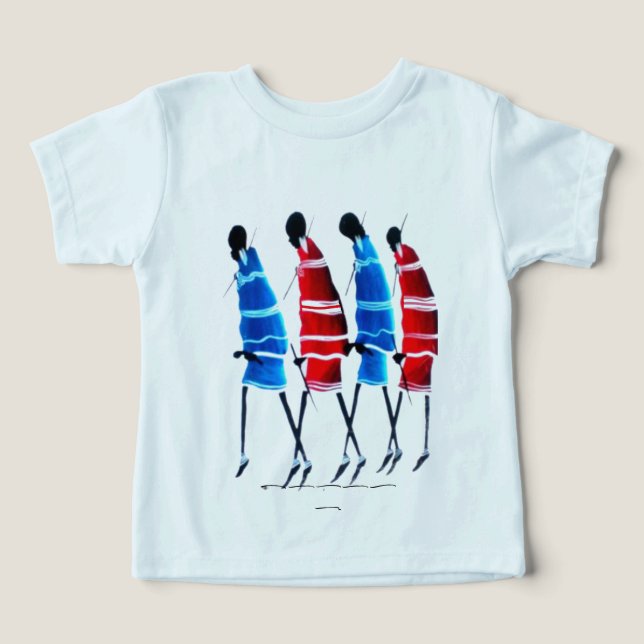 Camiseta Kenya Maasai Art: Street Style | cultural fashion  (Design frontal)