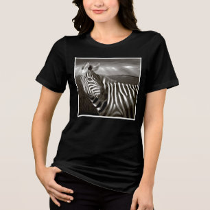 Camiseta Kenya. Preto & branco da zebra e da planície