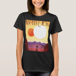 Camiseta Kepler-16b: Pôr do Sol Binário Espacial Arte Erudi