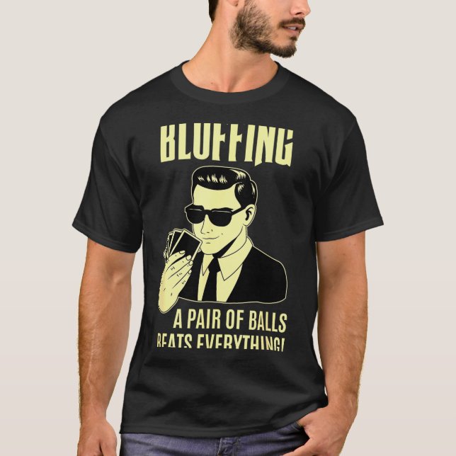 Camiseta Ker Player Texas Hold'em Night - Bluffing Funny Ke (Frente)