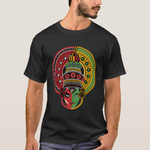 Camiseta Kerala Cultura Os Dois Rostos De Theyyam E Kathak