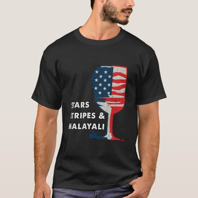 Camiseta Kerala Malayali Wine Fourth Of July Celebration (Frente)