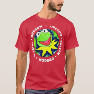 Camiseta Kermit, Sapo Azul Morto Oregon, Nunca Vestido