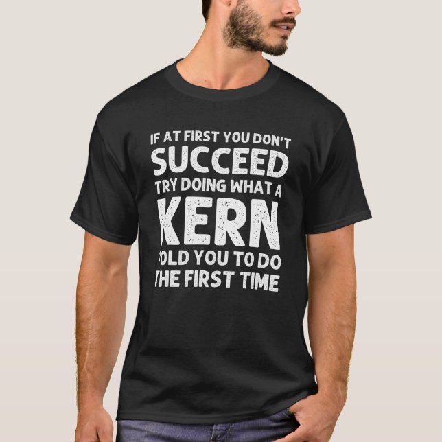 Camiseta KERN Funny Surname Family Tree Birthday Reunion Id (Frente)