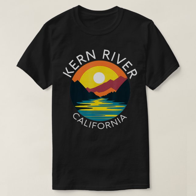 Camiseta Kern River California Sequoia Forest Kernville Ret (Frente do Design)