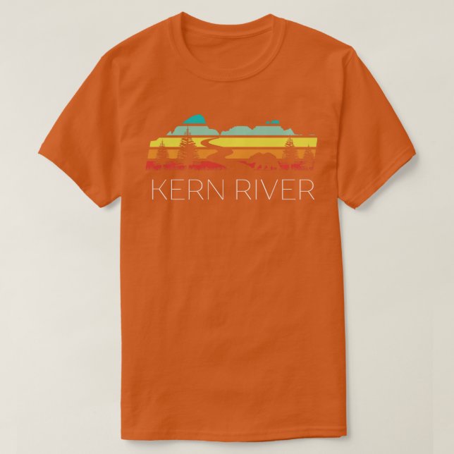 Camiseta Kern River California Sequoia Forest Kernville Ret (Frente do Design)