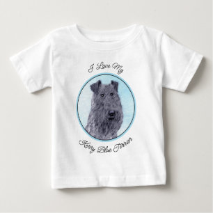 Camiseta Kerry Blue Terrier pintando uma pintura cãozinha o