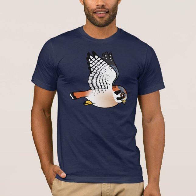 Camiseta Kestrel americano em vôo (Frente)
