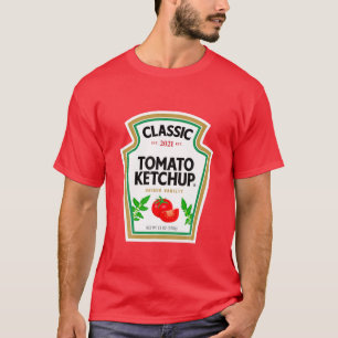 Camiseta Ketchup Casais Correspondentes de Figuras Grupos d