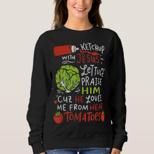 Camiseta Ketchup com Jesus Eu Vegan Jesus Cristo Christian
