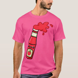 Camiseta Ketchup de tomate de desenho animado
