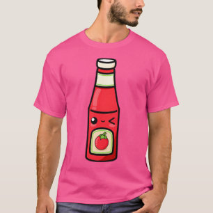 Camiseta Ketchup de tomate de desenho animado
