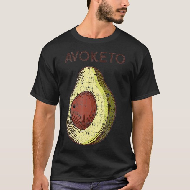 Camiseta Keto Diet Avoketo Avocado Gift Dark (Frente)