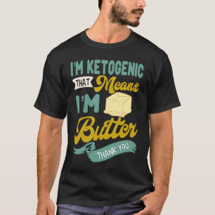 Camiseta Keto Diet Butter Ketogênico Baixo Carbo Dieticiano