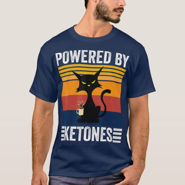 Camiseta Keto Diet Humor Acionado por Ketones Café Engraçad (Frente)