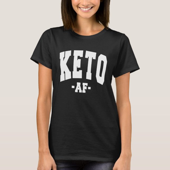 CAMISETA KETO DIET SAYING LOW CARB FUN DECORATIONS LADIES W (Frente)