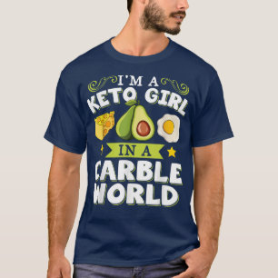 Camiseta Keto Girl Avocado Carboidratos Ketogênicos Dieta D