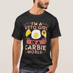 Camiseta Keto Girl Ketose Dieta Ketogênica Avocado Ovos Che