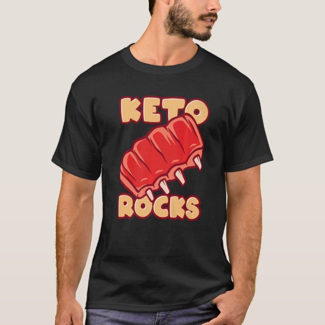 Camiseta Keto Rocks Grilled Spare Ribs   (Frente)