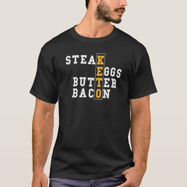 Camiseta Keto Steak Ovos Bacon - Ovos (Frente)