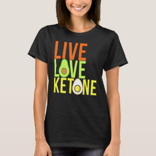 Camiseta Ketose Ketone Avocado Ovo Keto Estilo de Vida