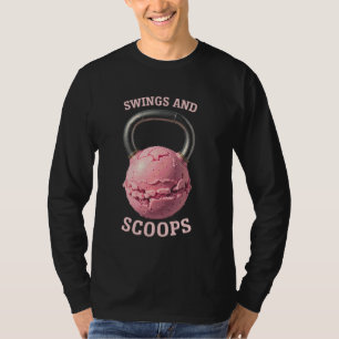 Camiseta Kettlebell Workout Sorvete da Bola do Corpo do Gym
