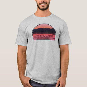 Camiseta Keuka Lake New York Red Sunrise