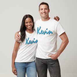 Camiseta Kevin (azul em branco)