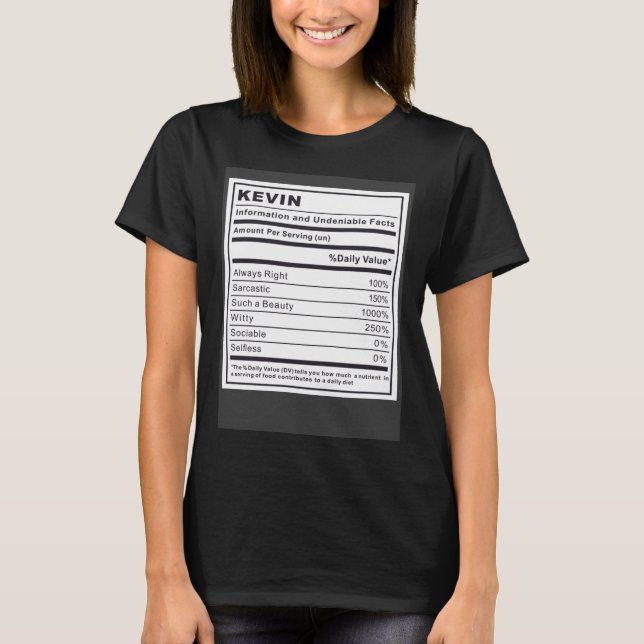 Camiseta Kevin Information e Inegáveis Fatos (Frente)
