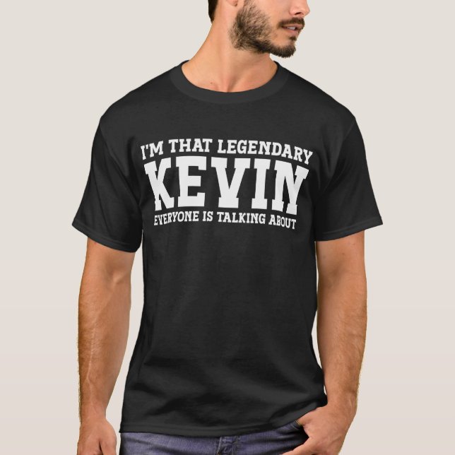Camiseta Kevin Personal Name Engraçado Kevin (Frente)