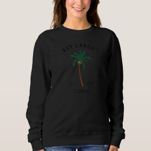 Camiseta Key Largo Florida Keys Colorful Palm Tree Retro 1