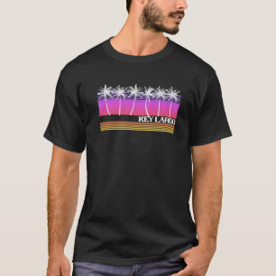Camiseta Key Largo Florida Retro Style Vintage Beach Sunset